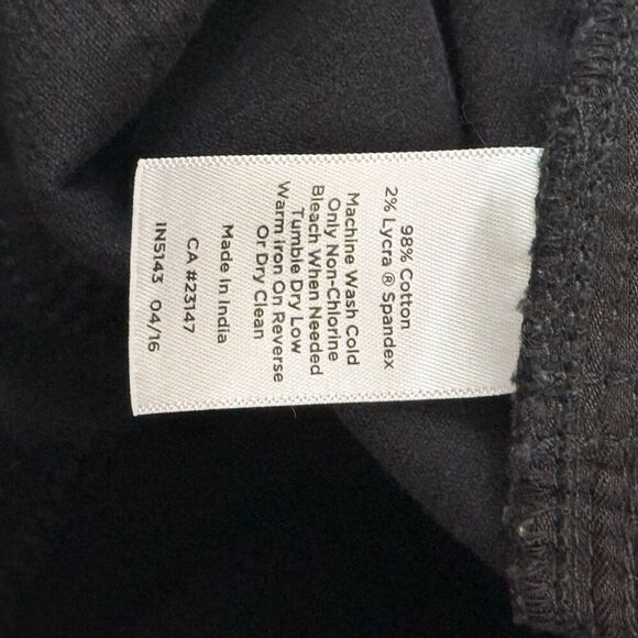 Talbots Flawless Five Pocket Black Corduroy Straight Leg Pants - Women’s US 12P - Picture 9 of 10